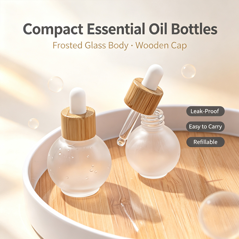 Luxury Skincare Packaging - 20/30ml Ball-Shape Dropper Glass Bottle Spherical